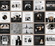 Beyond The Hustle 200 Noir Luxe Social Media Templates: Posts & Stories