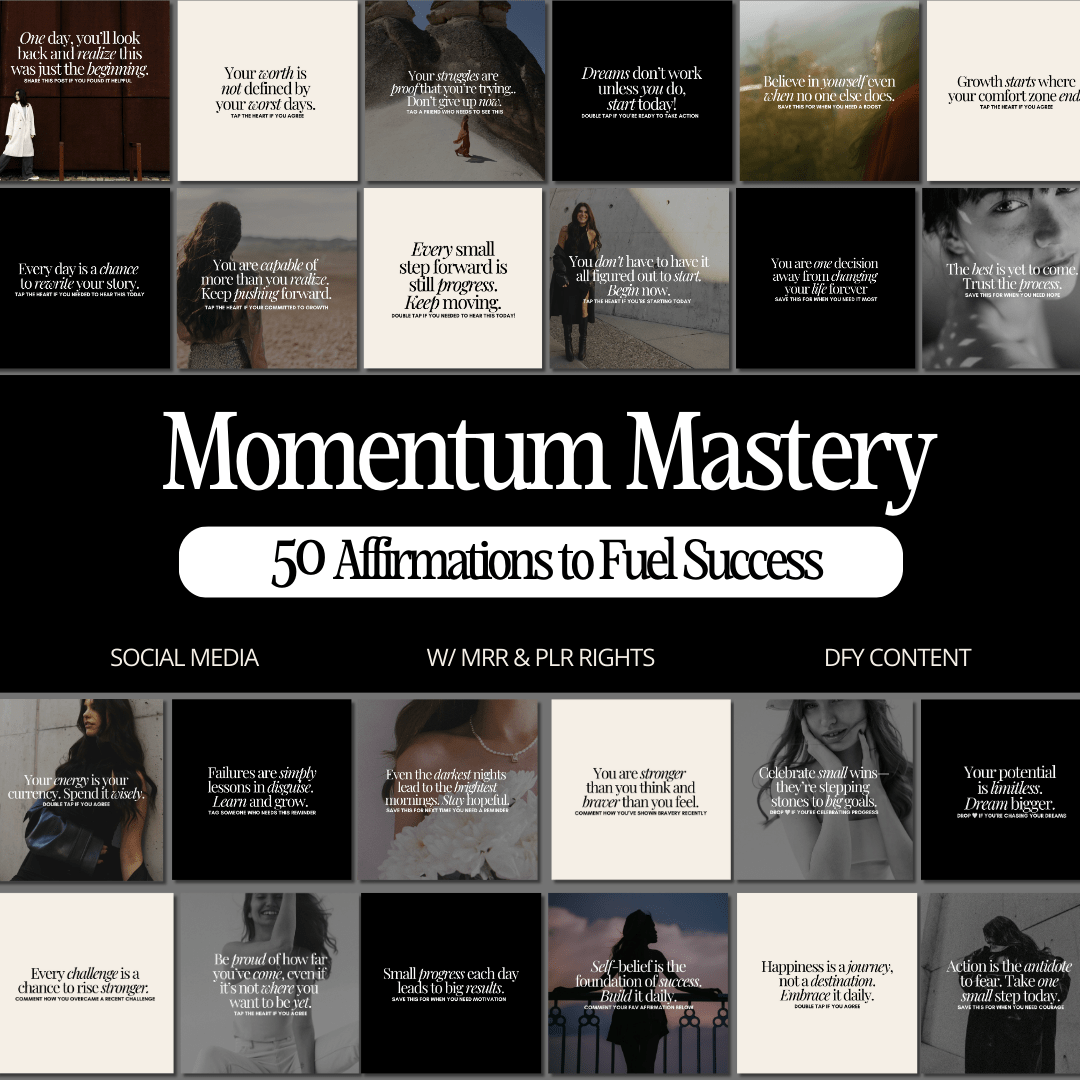 Beyond The Hustle Momentum Mastery: 50 Daily Affirmations