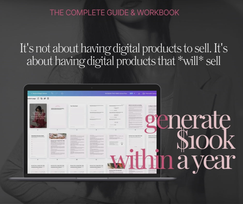 Generate $100K in a Year Ebook & Workbook